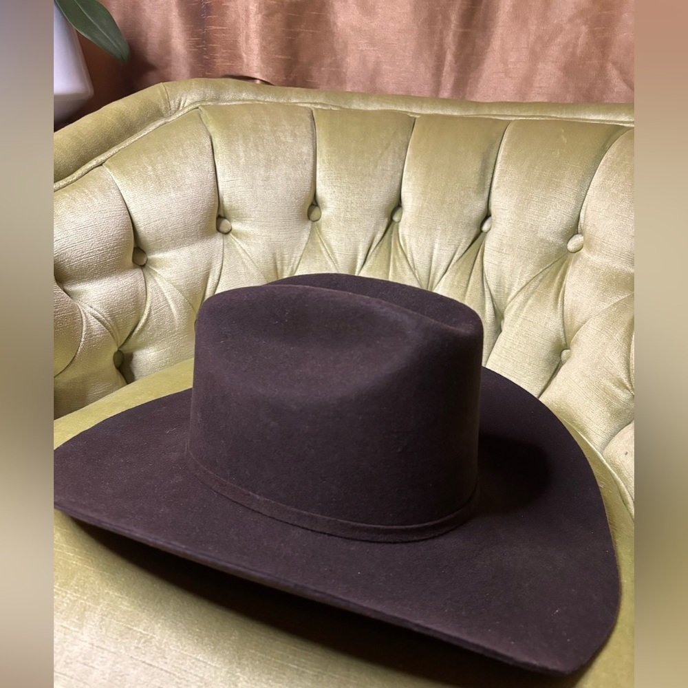 Texas Hat Company ~3X Wool Blend Felt HAT~4" Brim RODEO Cowboy Western.  7 3/8​ - Picture 4 of 12